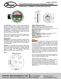 Thumbnail of document Manual - BPI Battery Powered Temperature Indicator